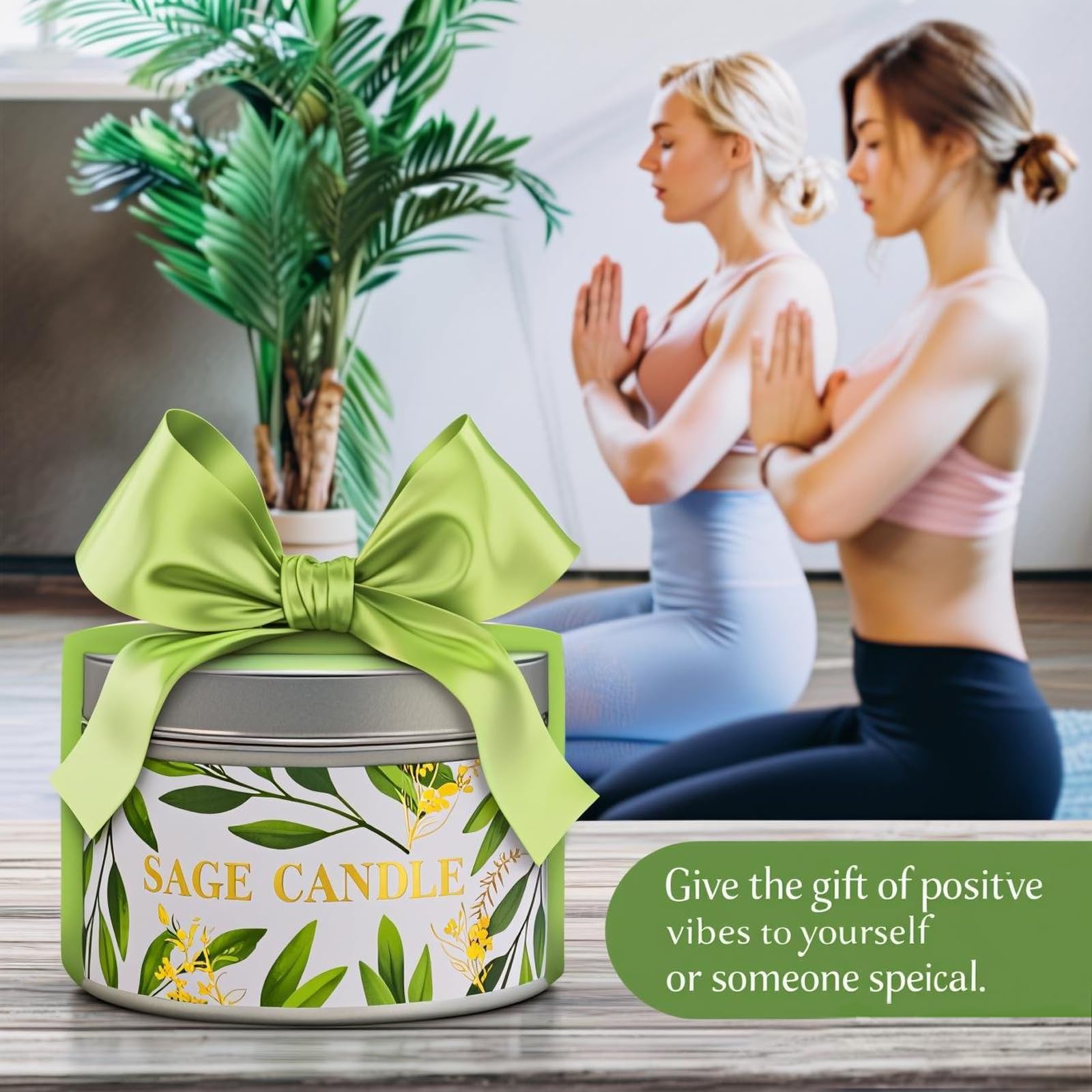 Gisly recyclable glass jar doubles as decor after candle use.