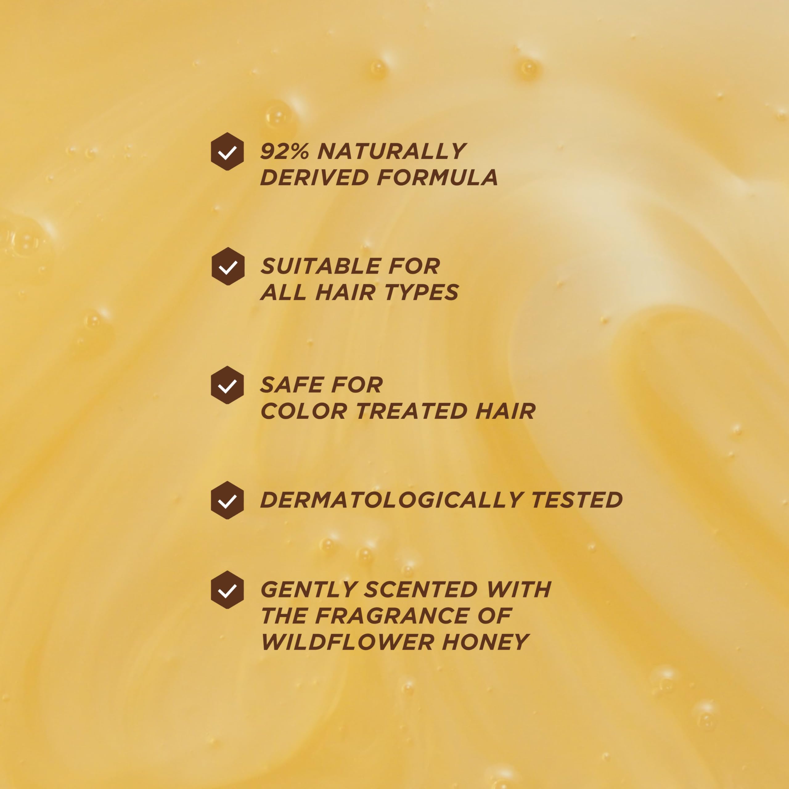 Gisou Hair strands gloss and smooth image communicates lightweight frizz control benefits