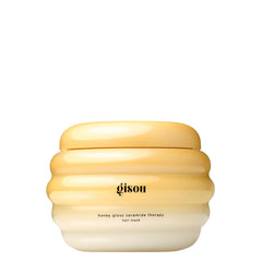 Gisou Honey Gloss Ceramide Therapy Hair Mask bottle promises deep hydration and shine.