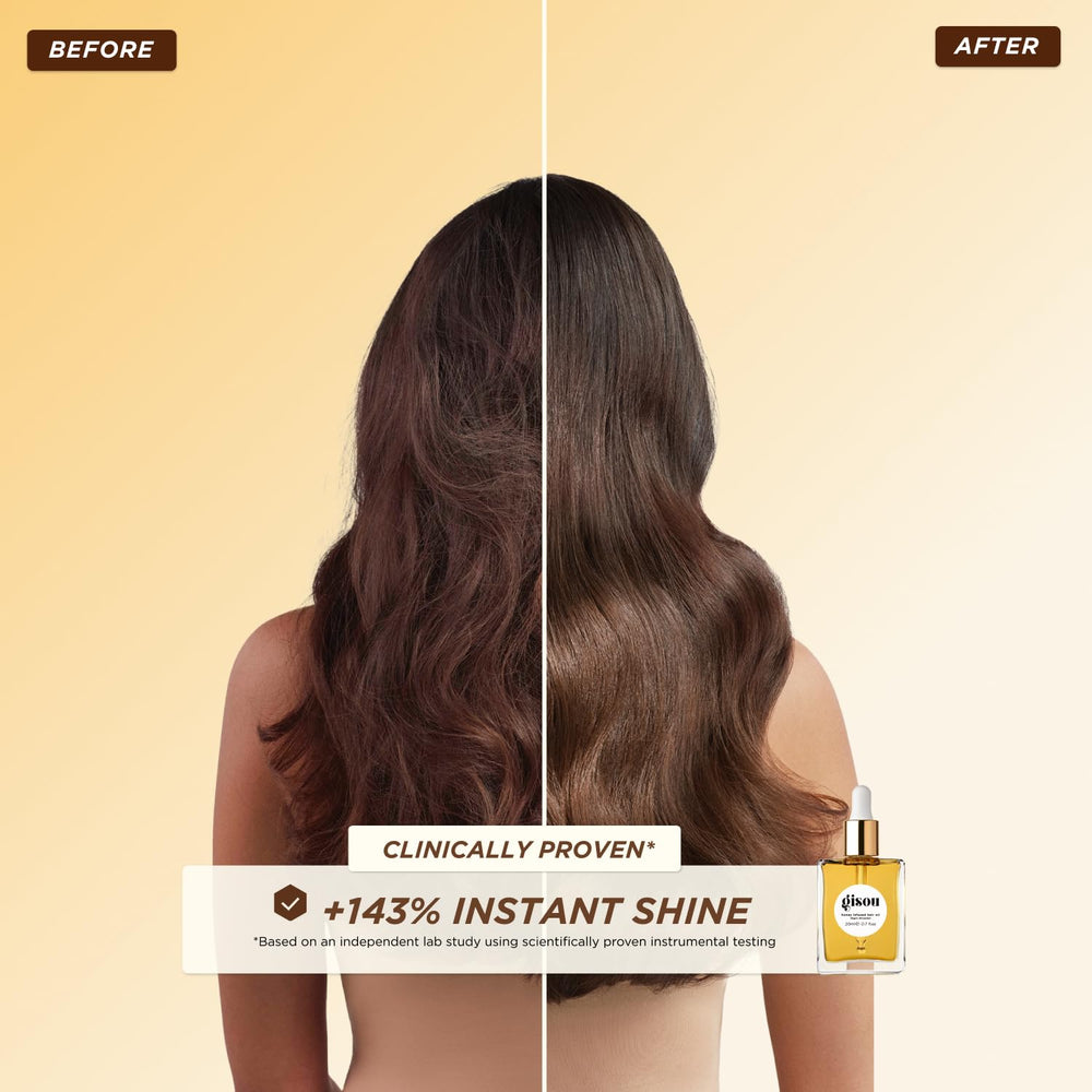 Gisou Honey Infused Hair Oil glow on hair after use