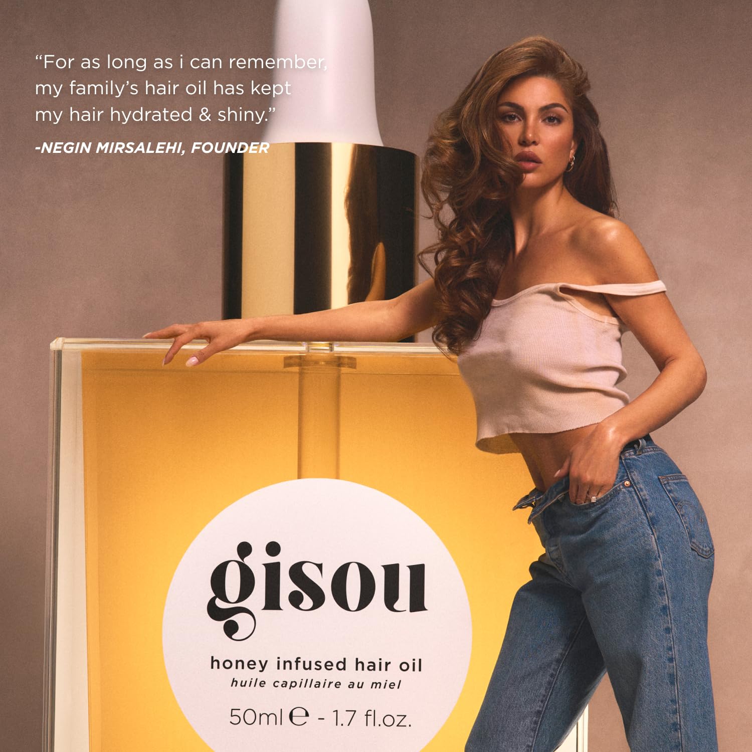 Gisou Honey Infused Hair Oil ingredients highlight Bee Garden Oil blend