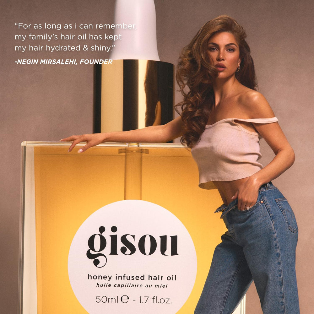 Gisou Honey Infused Hair Oil ingredients highlight Bee Garden Oil blend