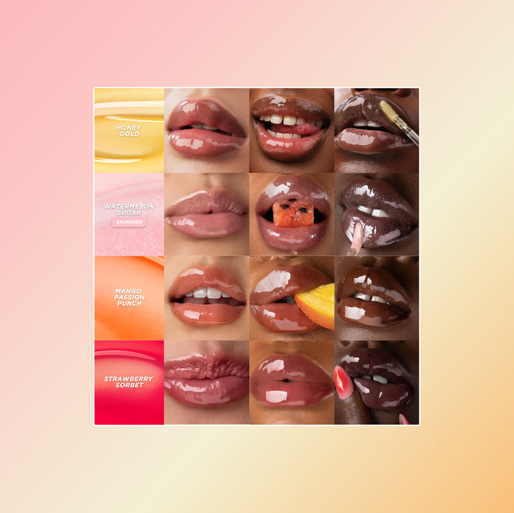 Mango Passion Punch swatch demonstrating vibrant, hydrating color.