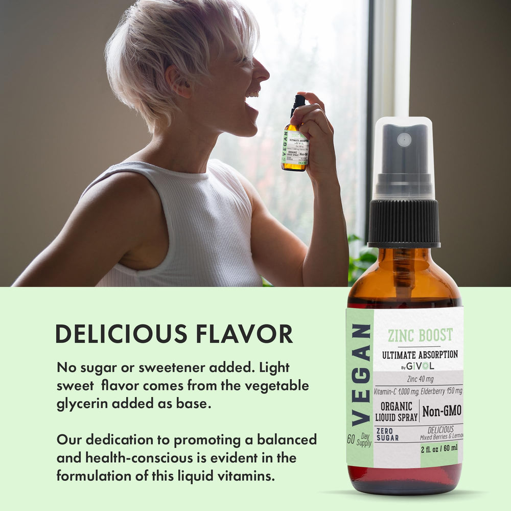 GIVOL Organic Zinc Boost Mist 60 ml bottle on shelf.