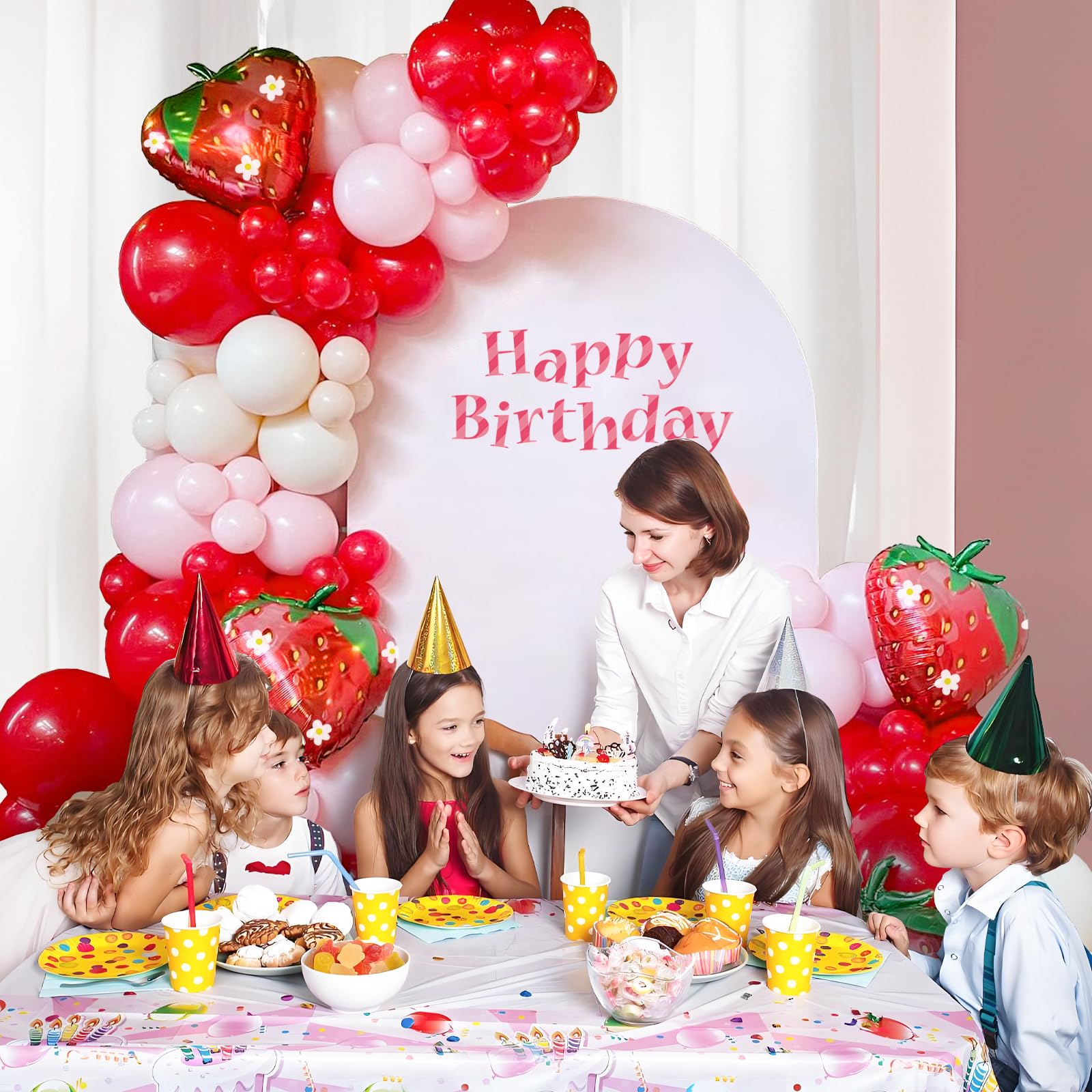 GIZIUXNE decorative strip and glue dots for secure balloon decorating.