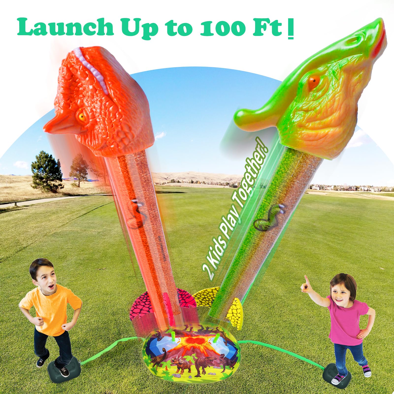 Gizzjoy foam dino rockets deliver safe, colorful launches for backyard play.