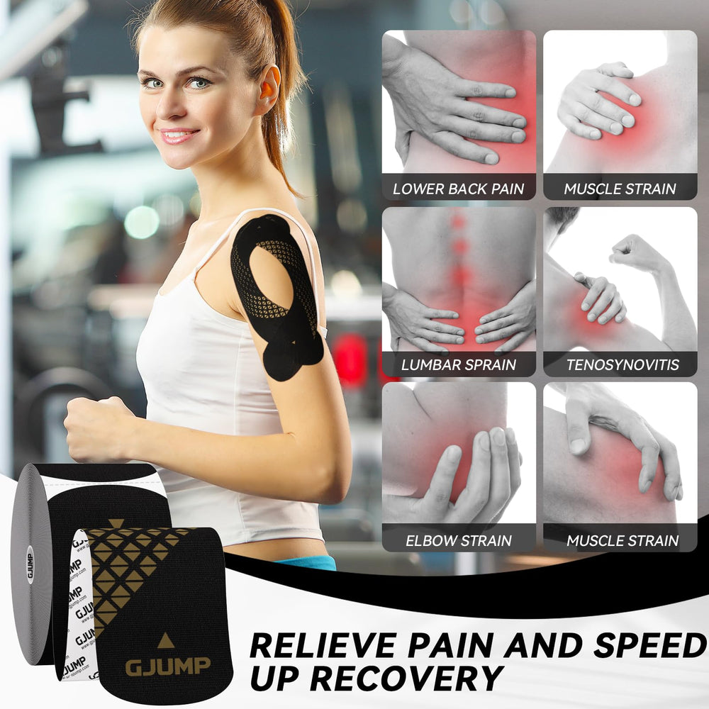 GJUMP latex-free skin-friendly tape for sensitive skin during activity.