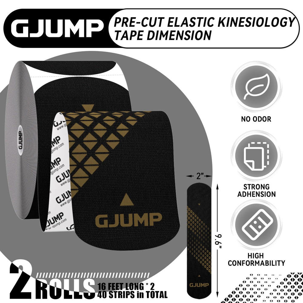 GJUMP shoulder support tape stabilizes movement during training.