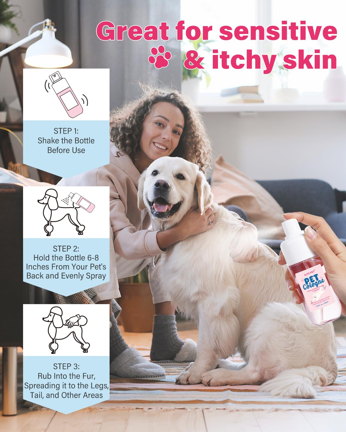 GJYC PET aloe chamomile oats soothing fur and gentle fragrance