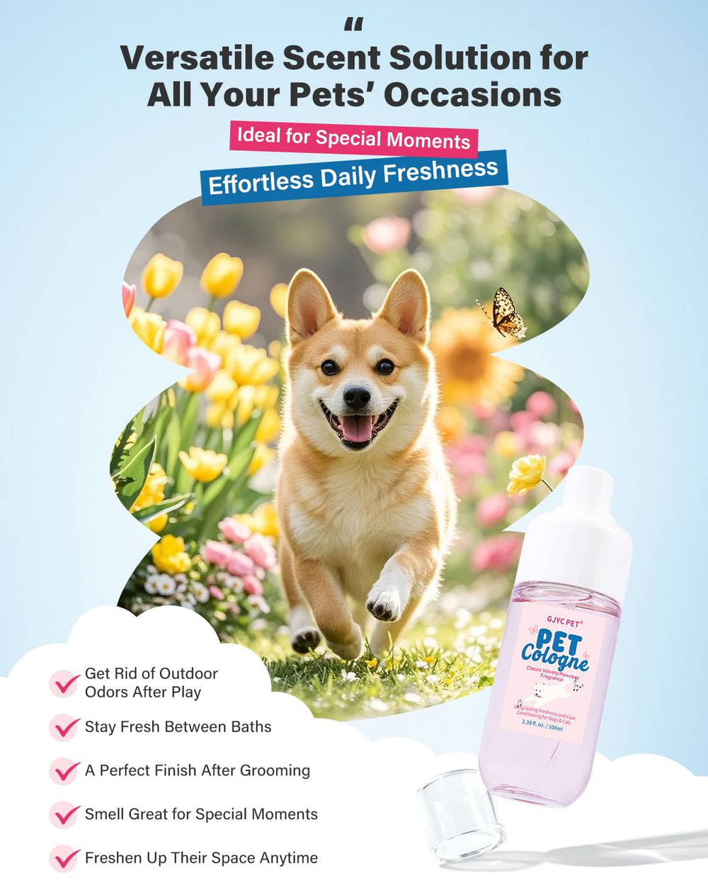GJYC PET classic powder scent softening and smoothing fur