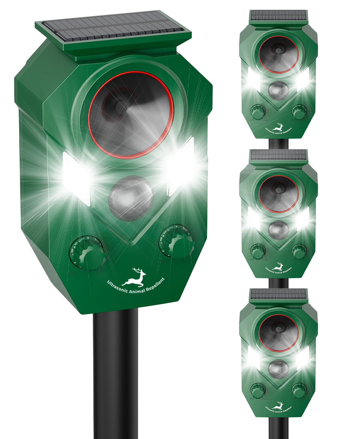G-Jyuncyou Solar Deer Repellent motion sensor in action deterring wildlife