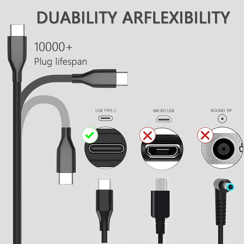 GKLSPL charger side view showcases a compact footprint for tight desk spaces.