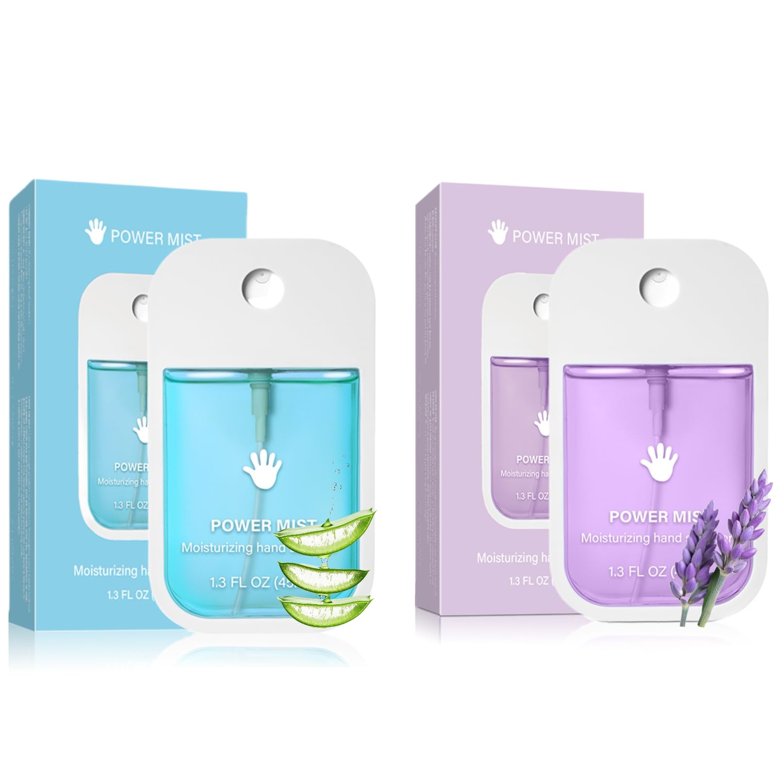 GKOKG 2pcs hand sanitizer spray blue purple pack for quick, refreshing protection on the go.