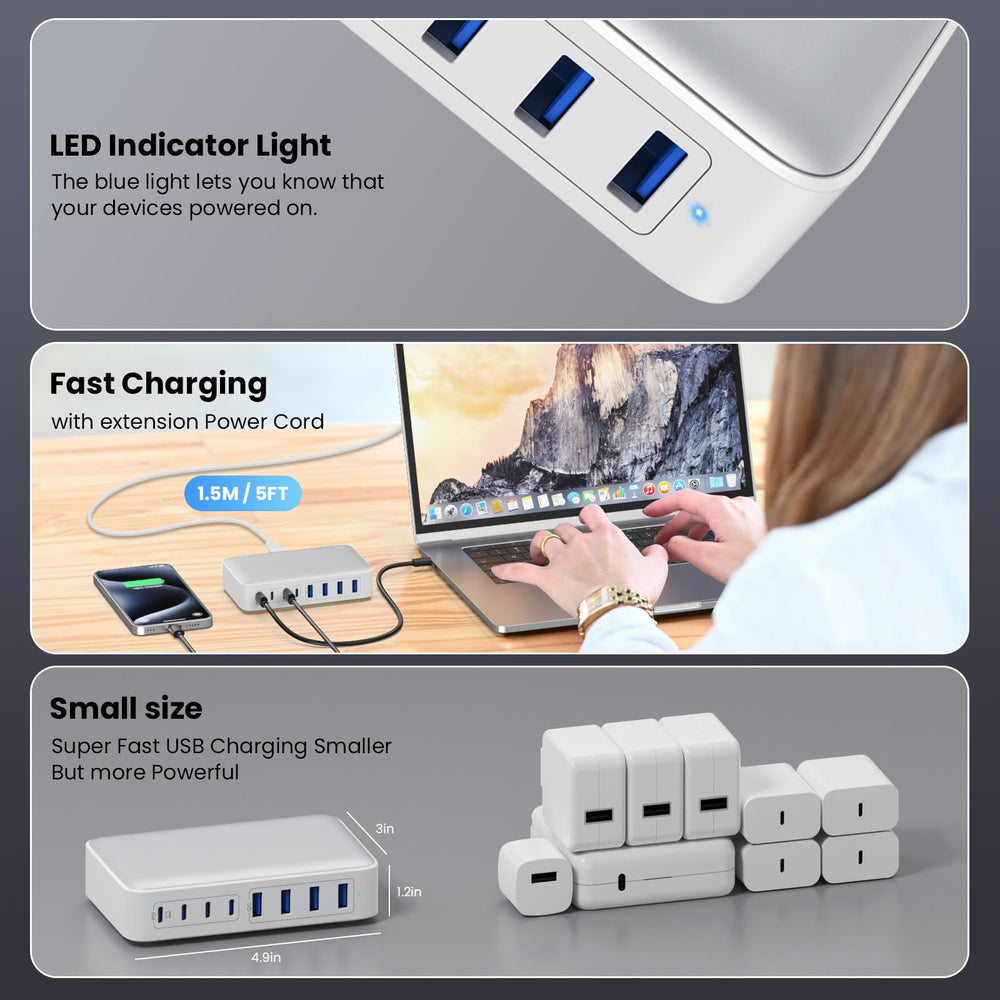 GKUTW compact portable design fits bags and desks.