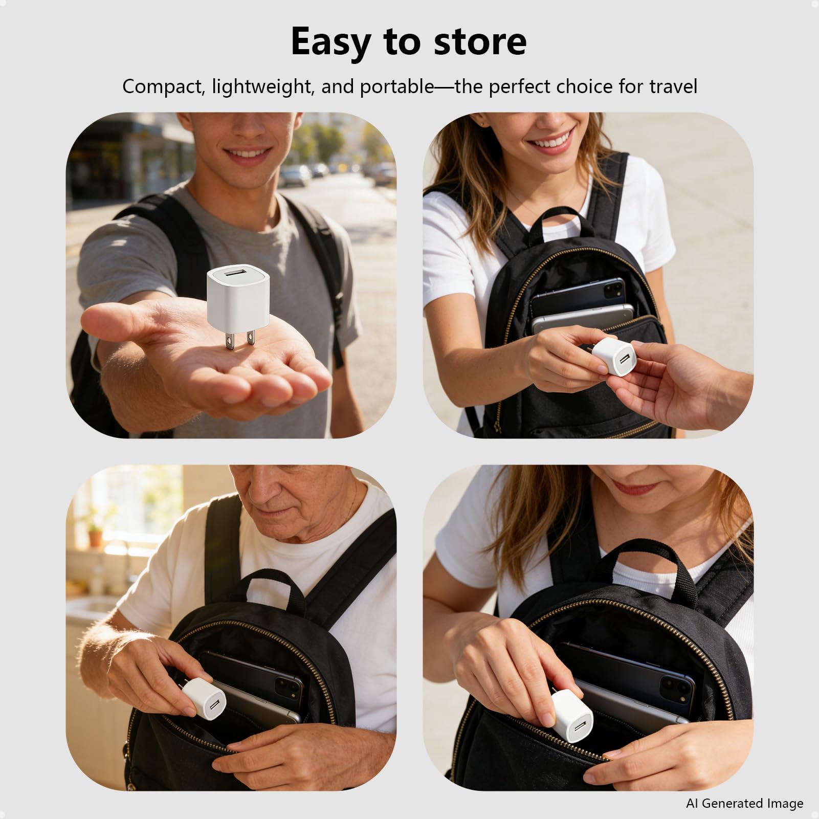GKW 5W USB charger block charging Kindle Paperwhite for comfortable reading sessions.
