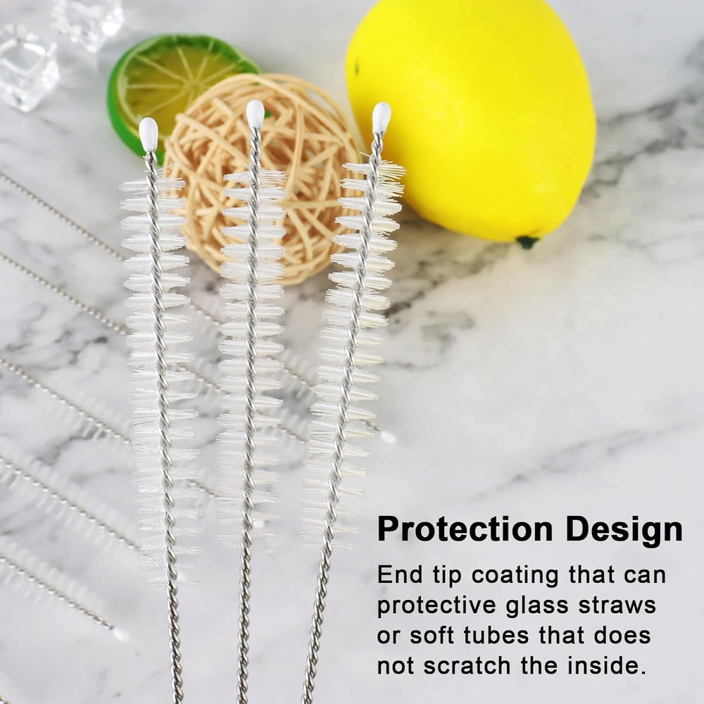 GL-Auking nylon-bristle straw tip cleans effectively.