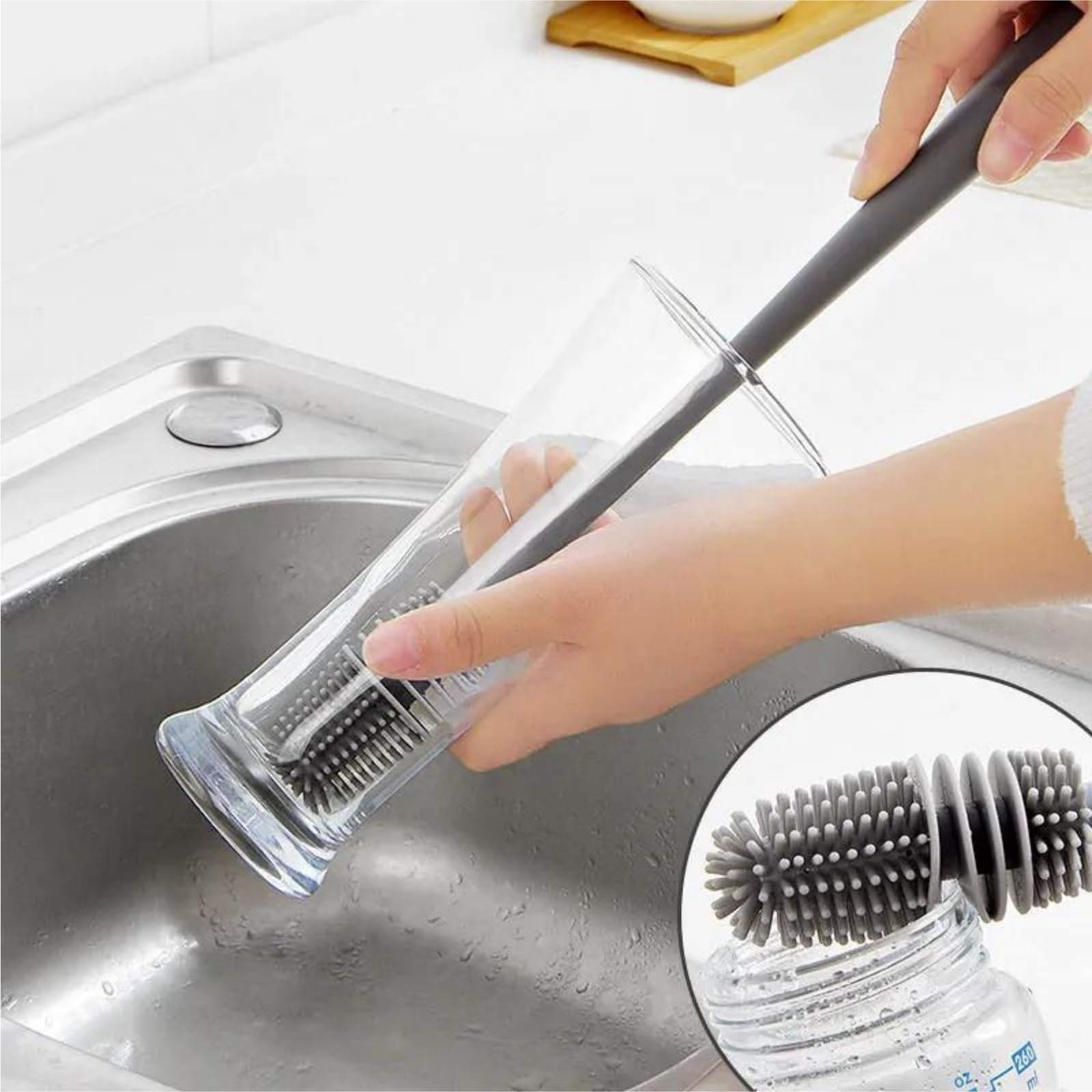 GL-Auking straw cleaner brush with 12.2-inch length for most straws.