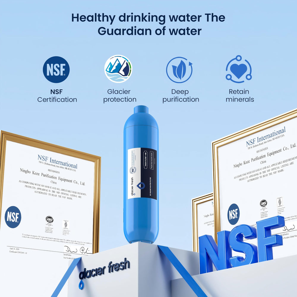 GLACIER FRESH BPA-free lead-free housing for peace of mind