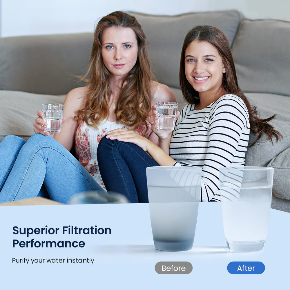 GLACIER FRESH filtered water drop illustrating crisp taste after filtration.