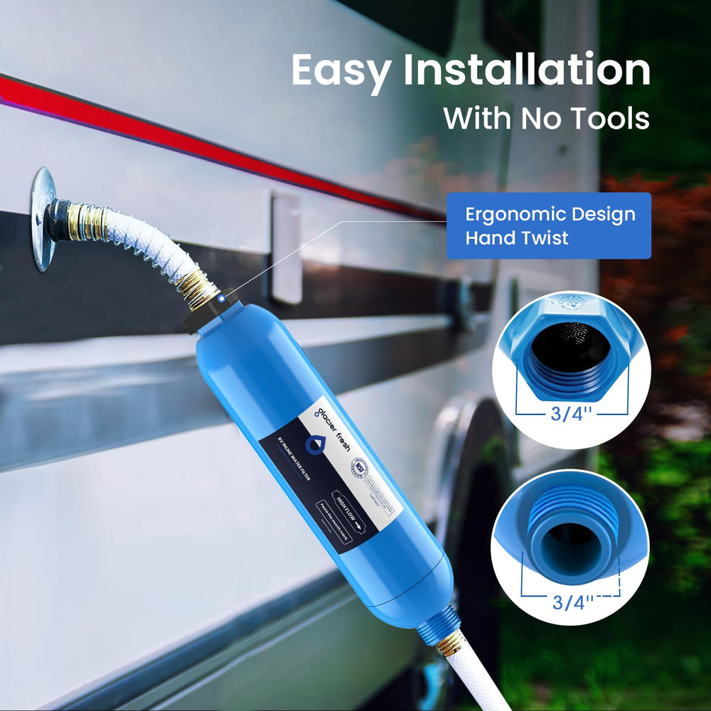 GLACIER FRESH flexible hoses reduce strain on connections and prevent kinking