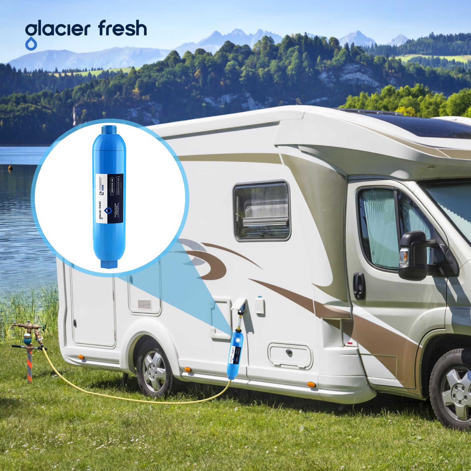 GLACIER FRESH safe drinking water for RVs boats and camping trips