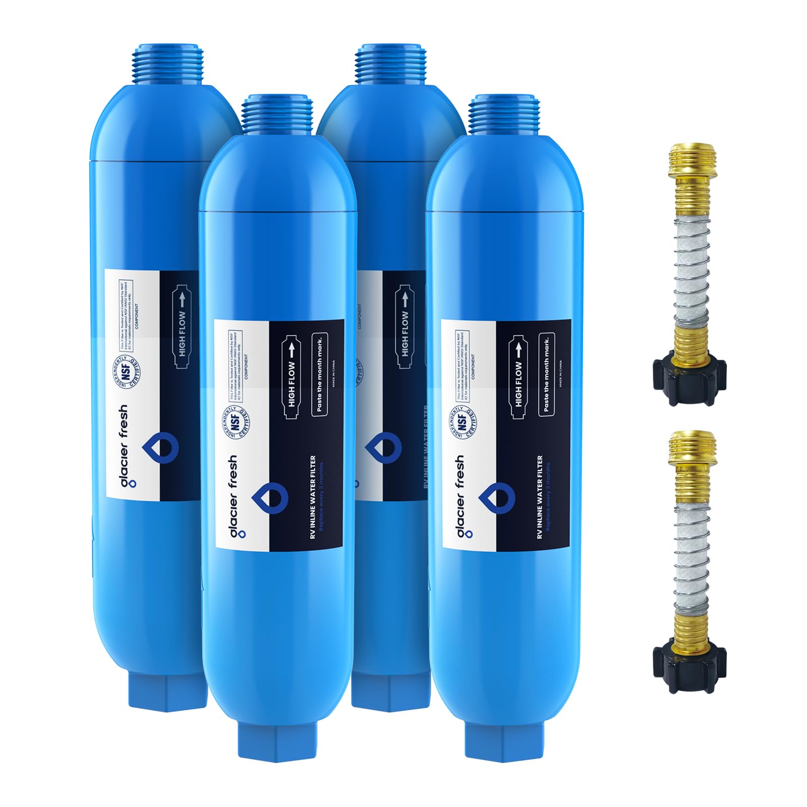 GLACIER FRESH RV water filter with hose protector for safer drinking water on the go