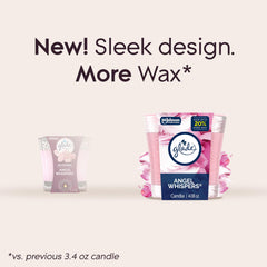 Glade Angel Whispers jar candle made without phthalates and parabens for mindful choice