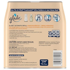 Glade Hawaiian Breeze dispenser in use delivers timed fragrance.