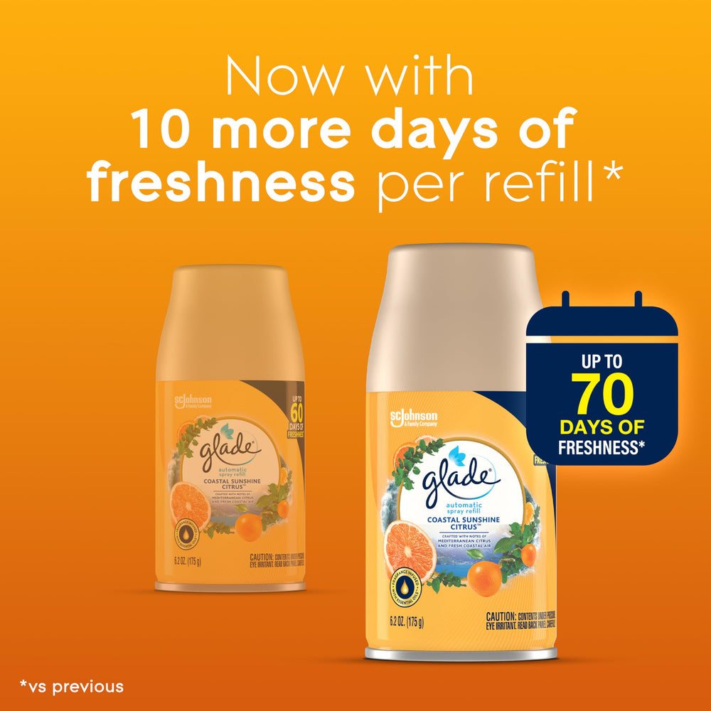Glade citrus pineapple notes offer a bright, uplifting aroma for the home.