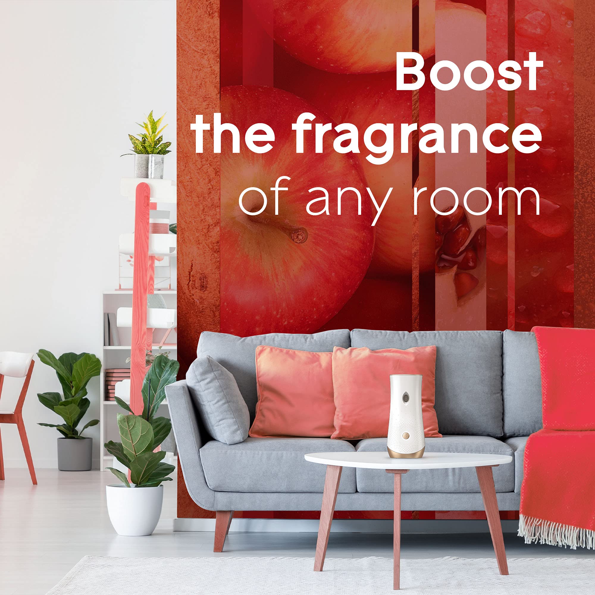 Glade automatic spray in a modern home showing easy replacement and consistent fragrance.
