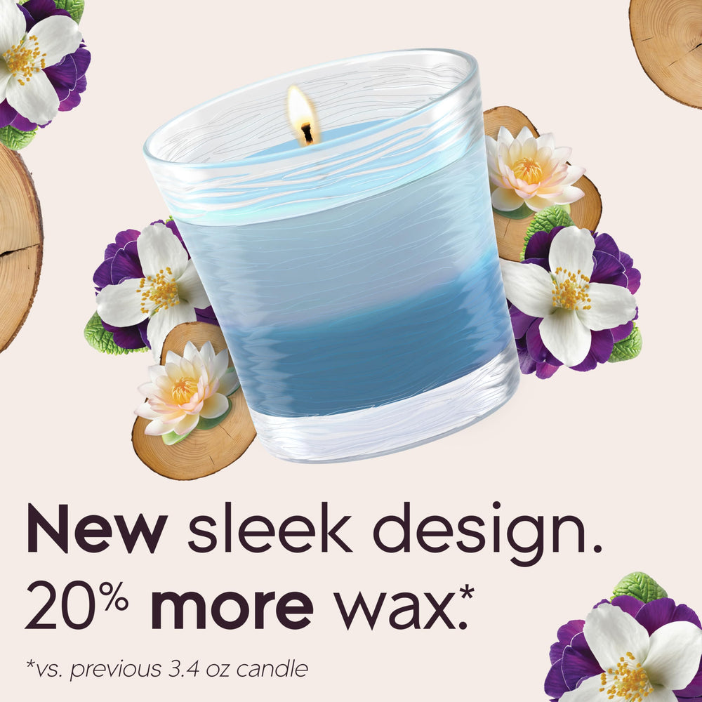 Glade essential oils infused candle adds light and aroma to any room.