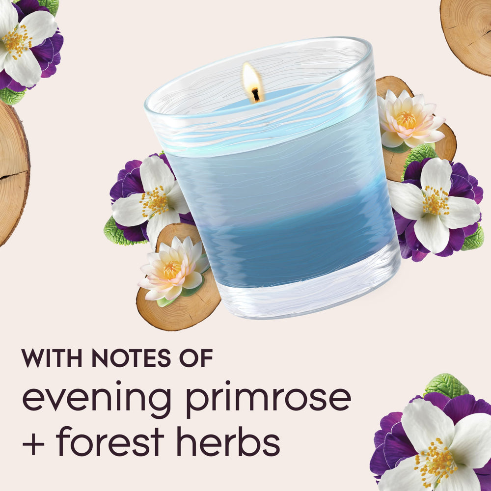 Glade forest herbs and iris create a fresh, natural backdrop for living rooms.