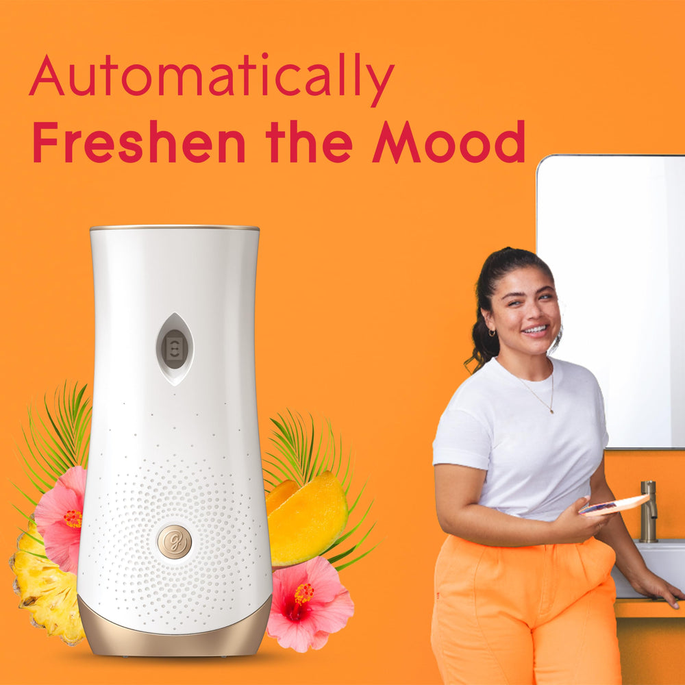 Glade Hawaiian Breeze scent diffuses evenly in rooms.
