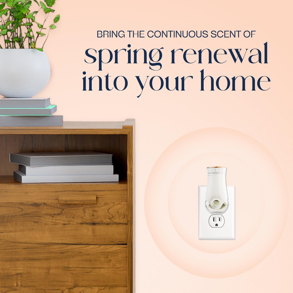 Glade Juicy Peach & Elderflower PlugIns includes five refills for ongoing scent