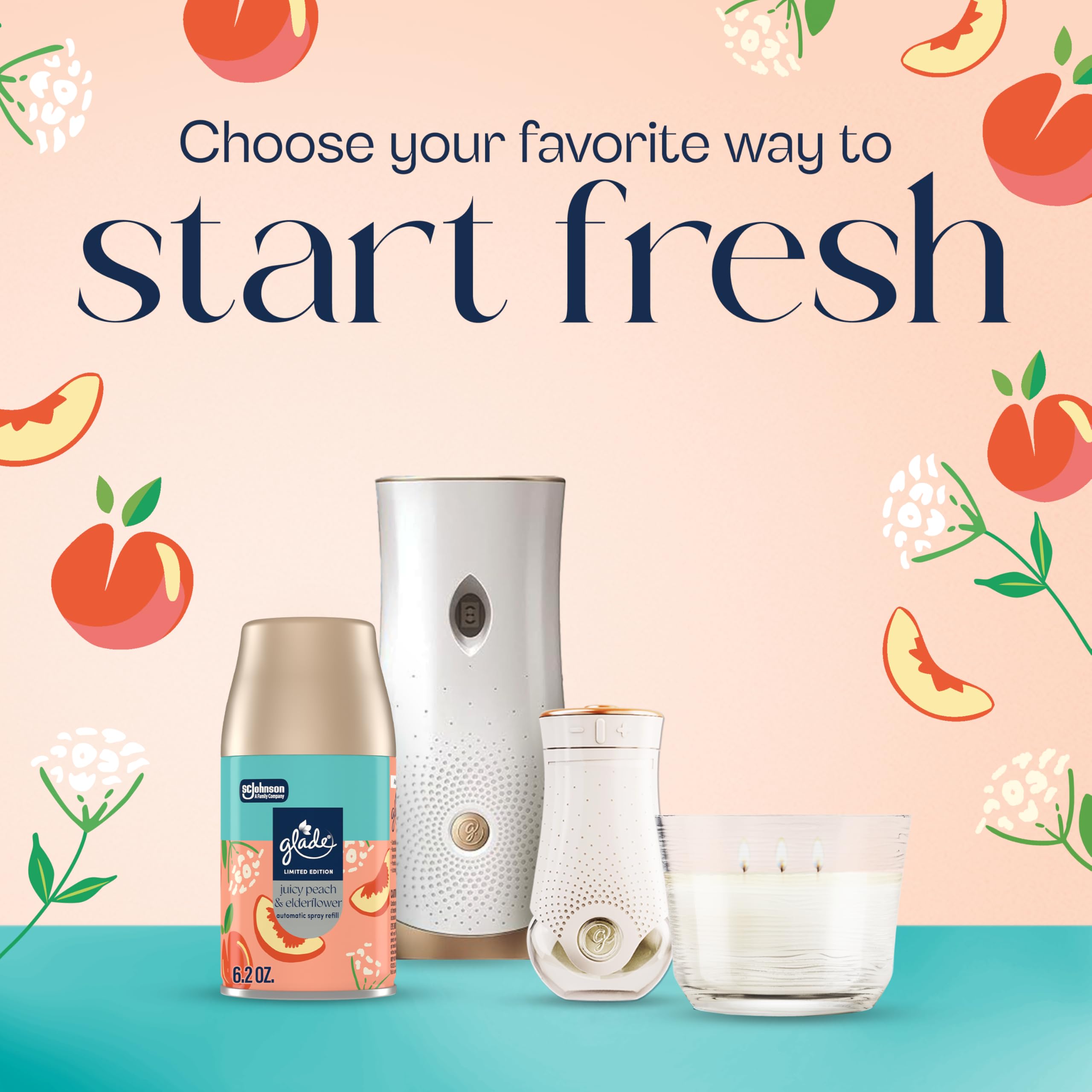 Glade Juicy Peach & Elderflower PlugIns refill free from phthalates and parabens