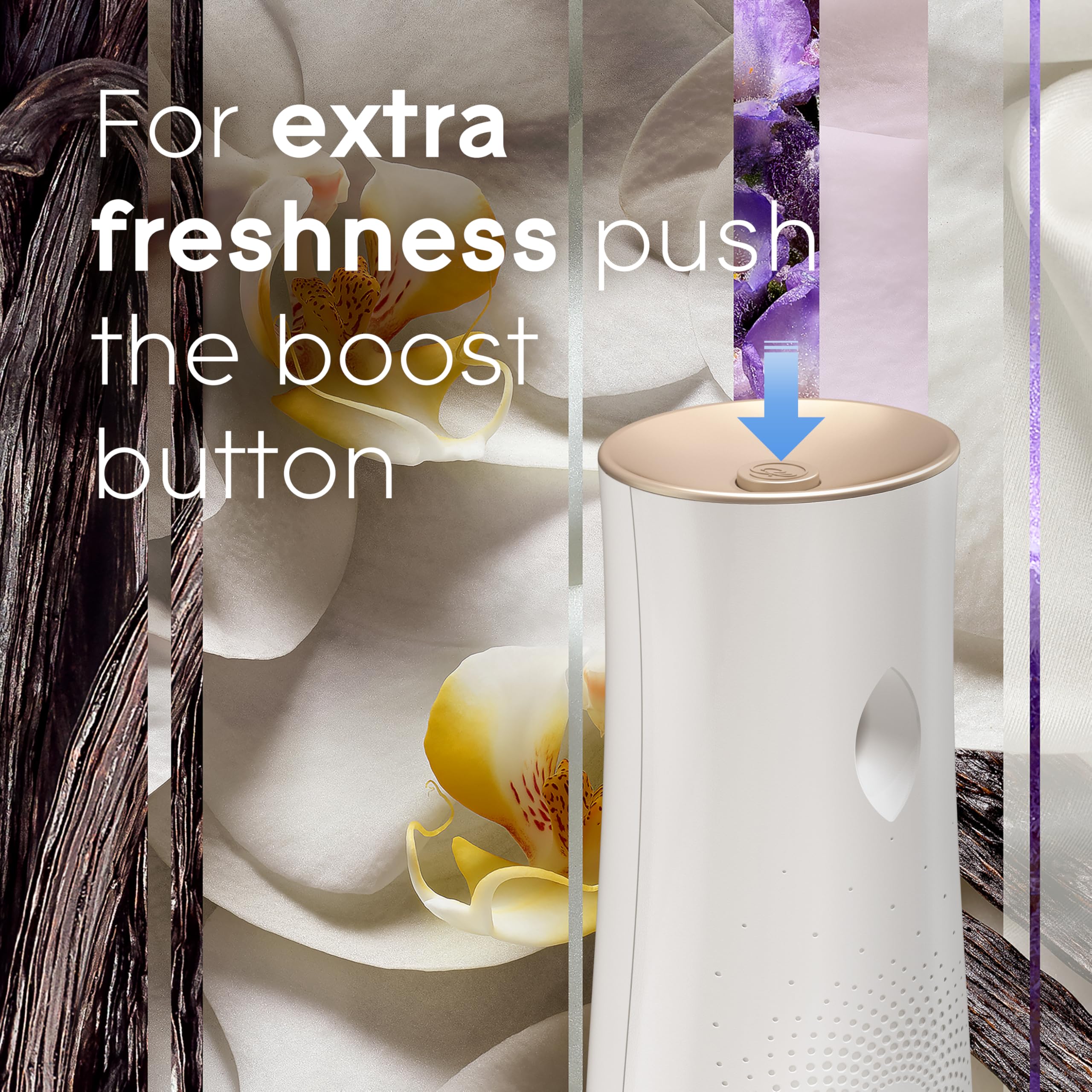 Glade Lavender Vanilla fragrance release showing a gentle burst