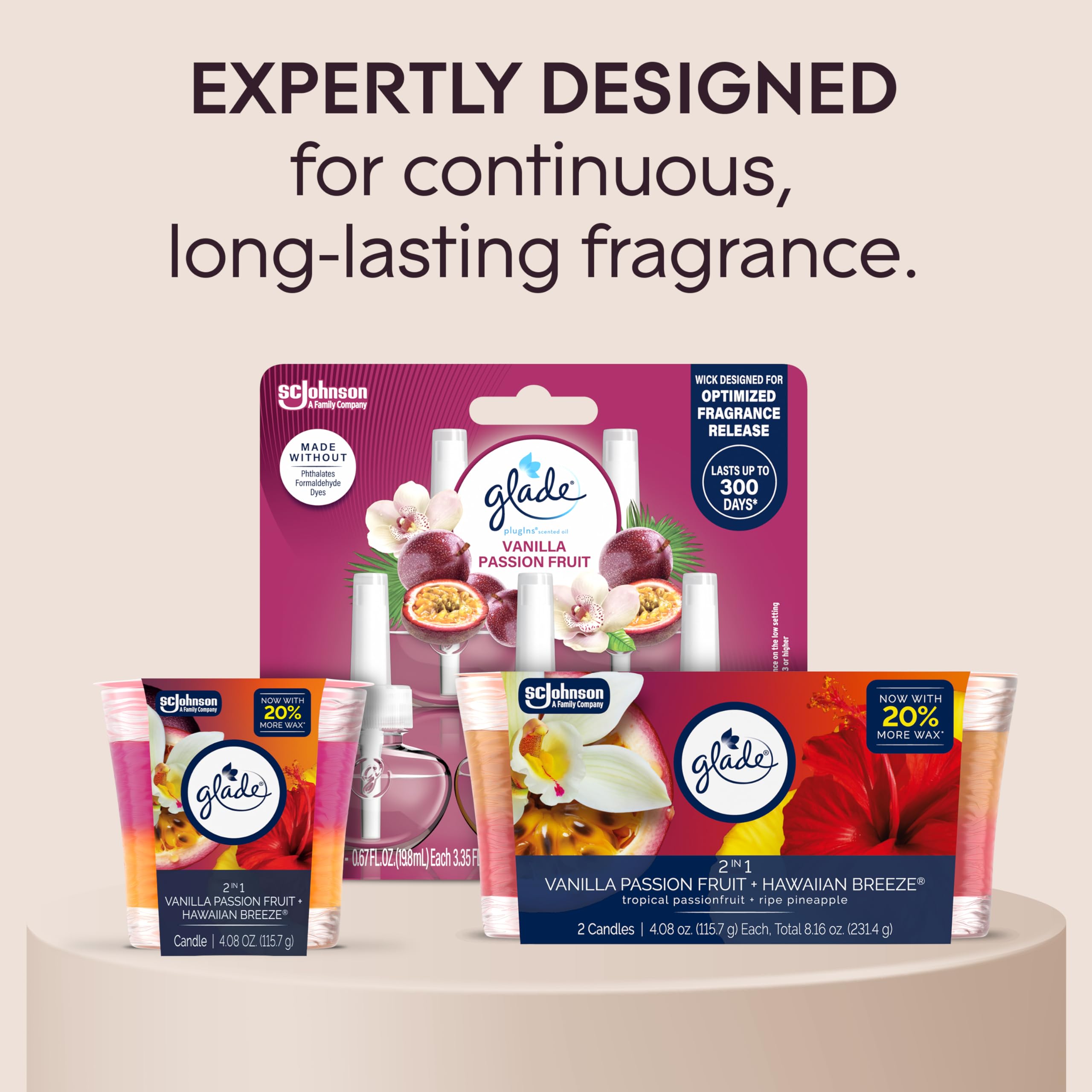 Glade packaging box for a 2-count set.