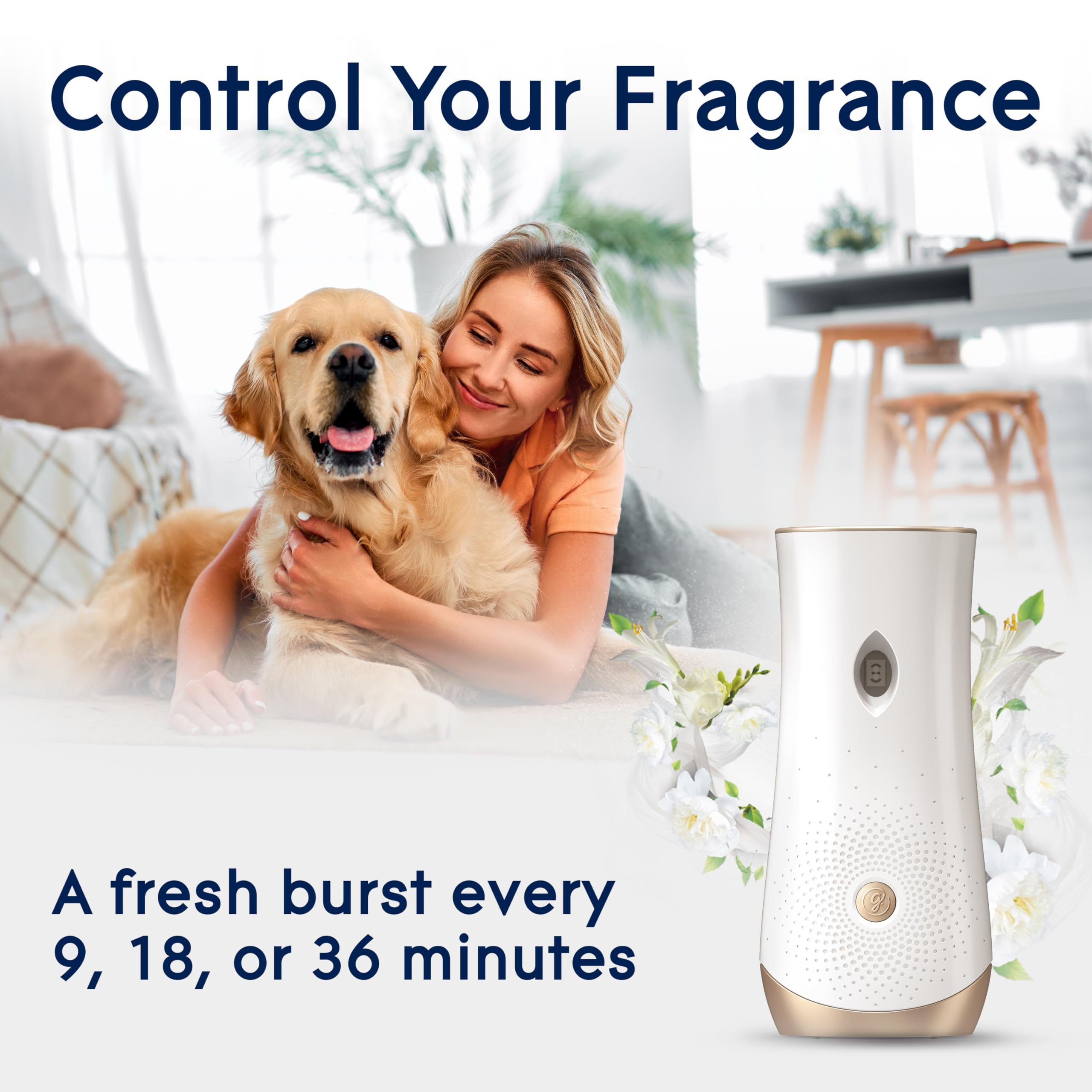 Glade Pet Fresh in a bathroom setup for steady aroma.