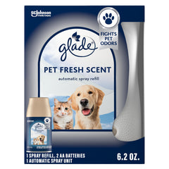 Glade Pet Fresh holder with refill shown for easy installation and ongoing scent refresh.