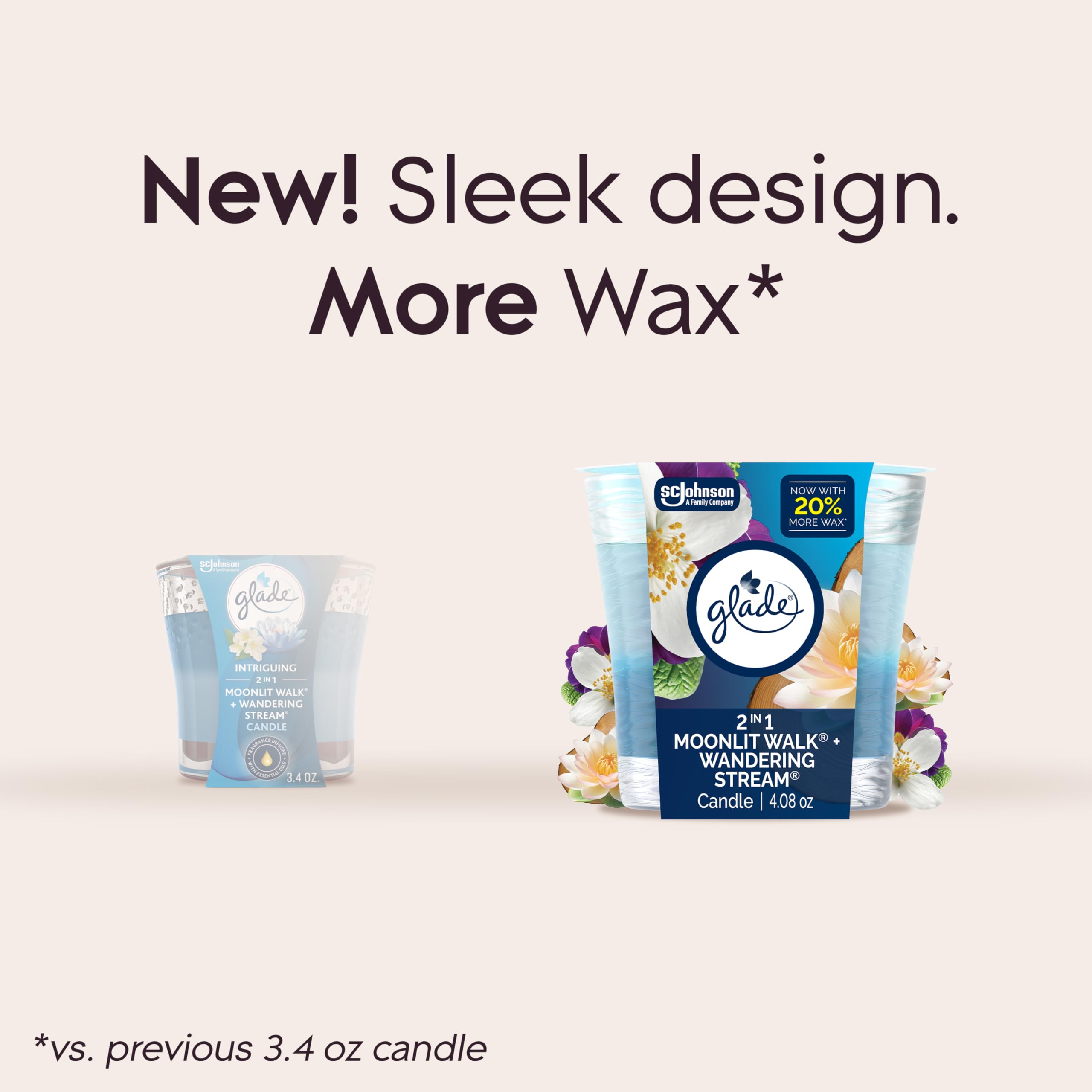 Glade phthalate-free candle promotes a clean, inviting mood in cozy spaces.