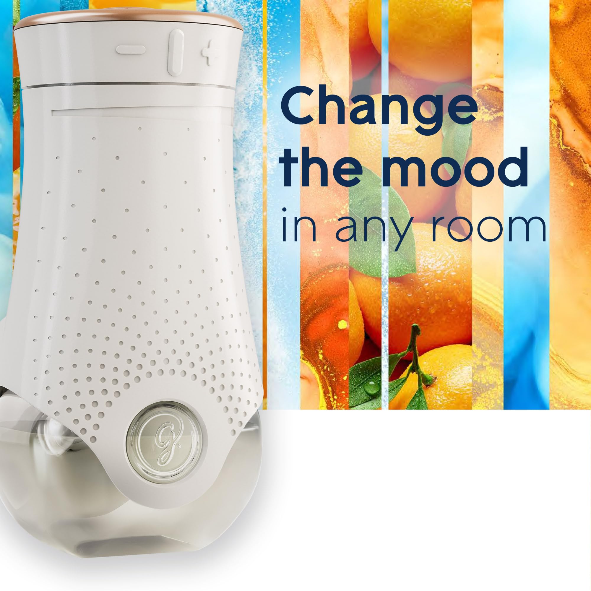 Glade Coastal Sunshine Citrus refill bottle close-up