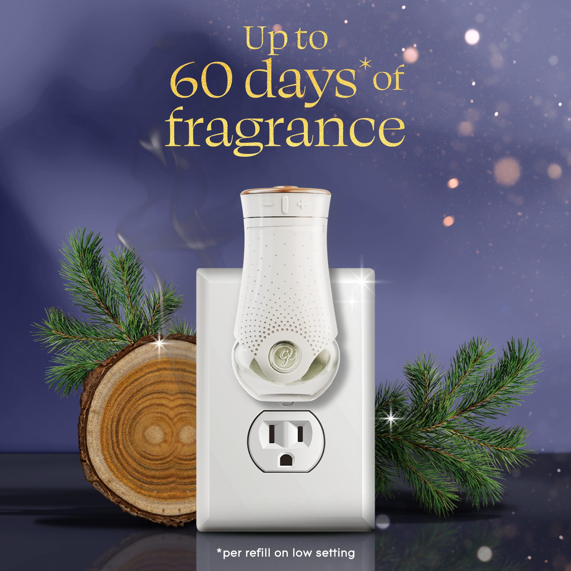 Glade PlugIns Embers & Sandalwood refill captures crisp fall air and evergreen notes for cozy spaces