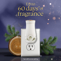 Glade PlugIns Embers & Sandalwood refill captures crisp fall air and evergreen notes for cozy spaces