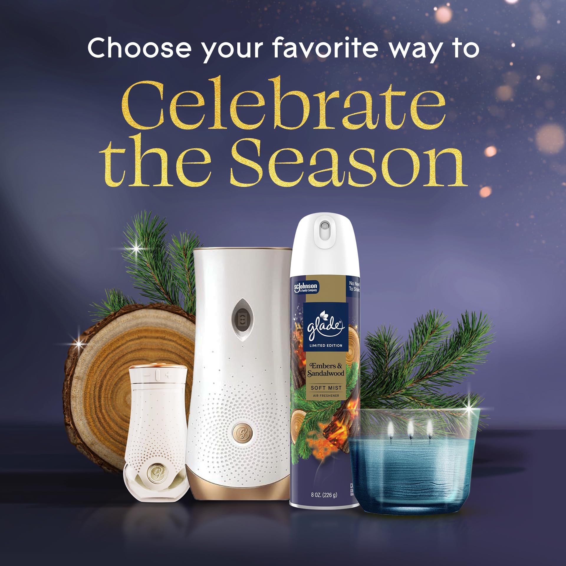 Glade PlugIns Embers & Sandalwood refill ideal for bathrooms and living rooms