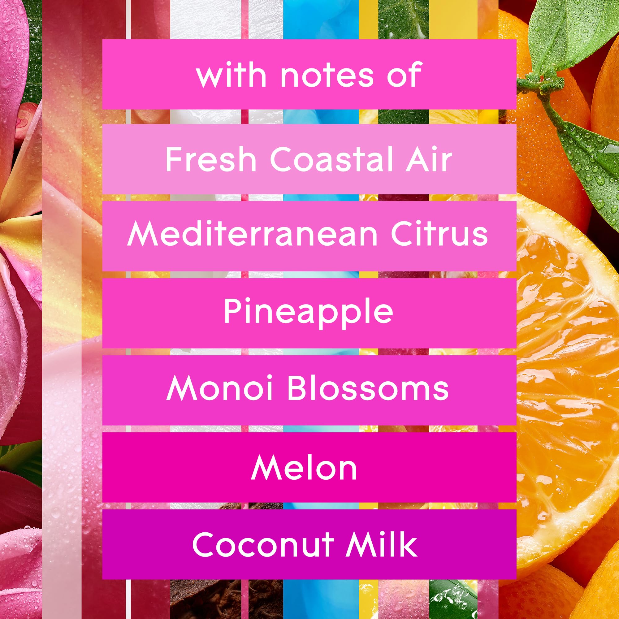 Exotic Tropical Blossoms refill provides continuous fragrance throughout the day
