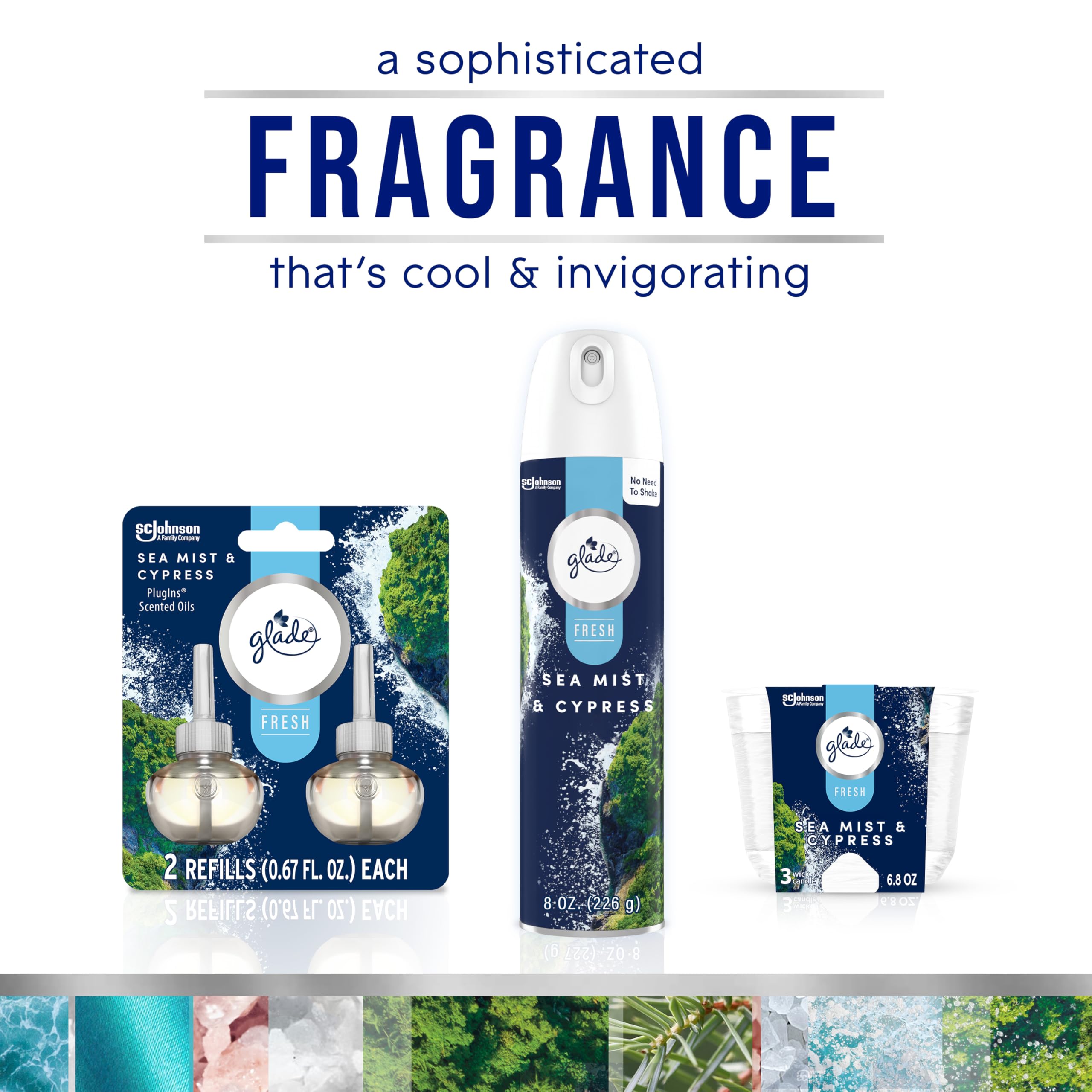 Glade PlugIns refill and warmer shown for easy setup and continuous aroma.