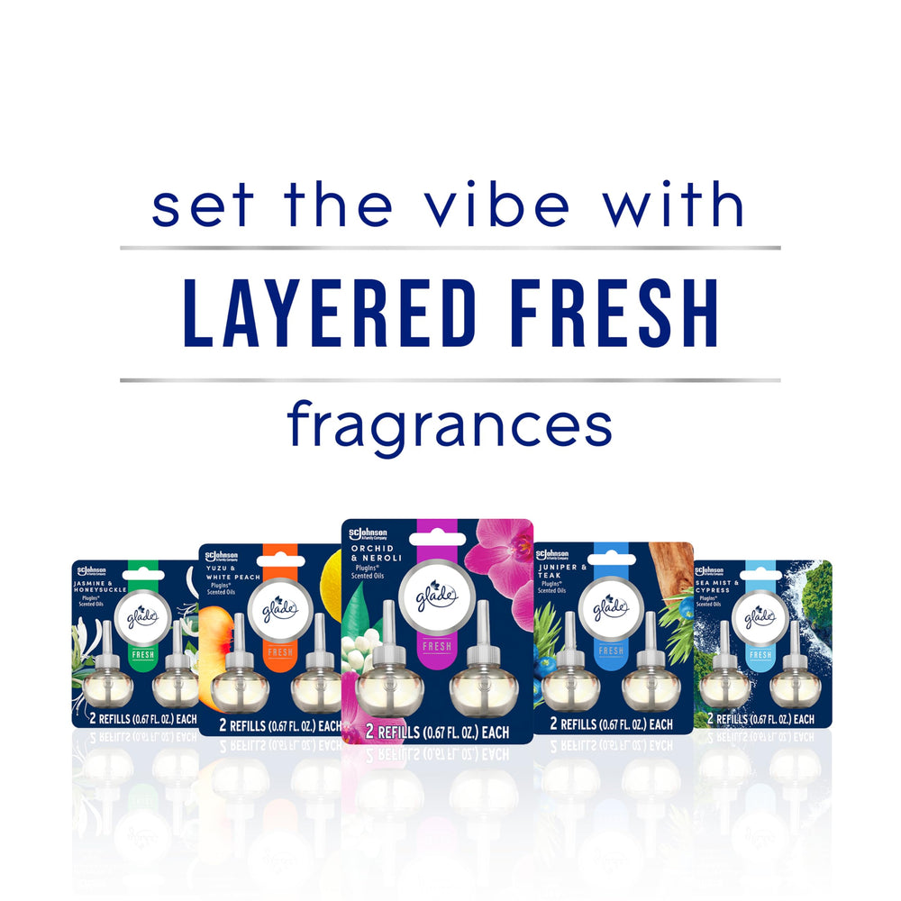 Glade PlugIns refills scenting rooms of varying sizes with Orchid & Neroli
