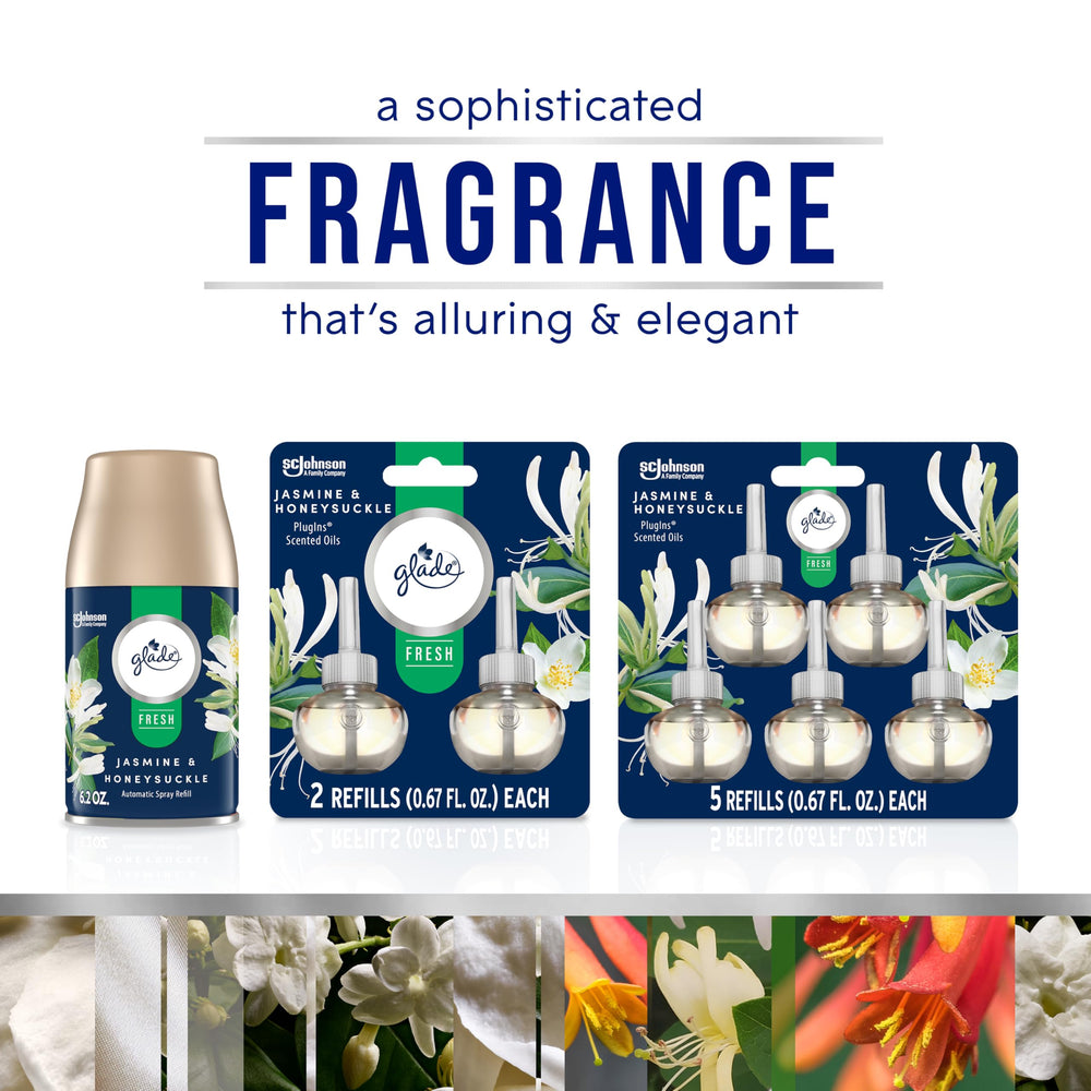 Glade PlugIns refills displayed with a fresh floral aura in a modern home