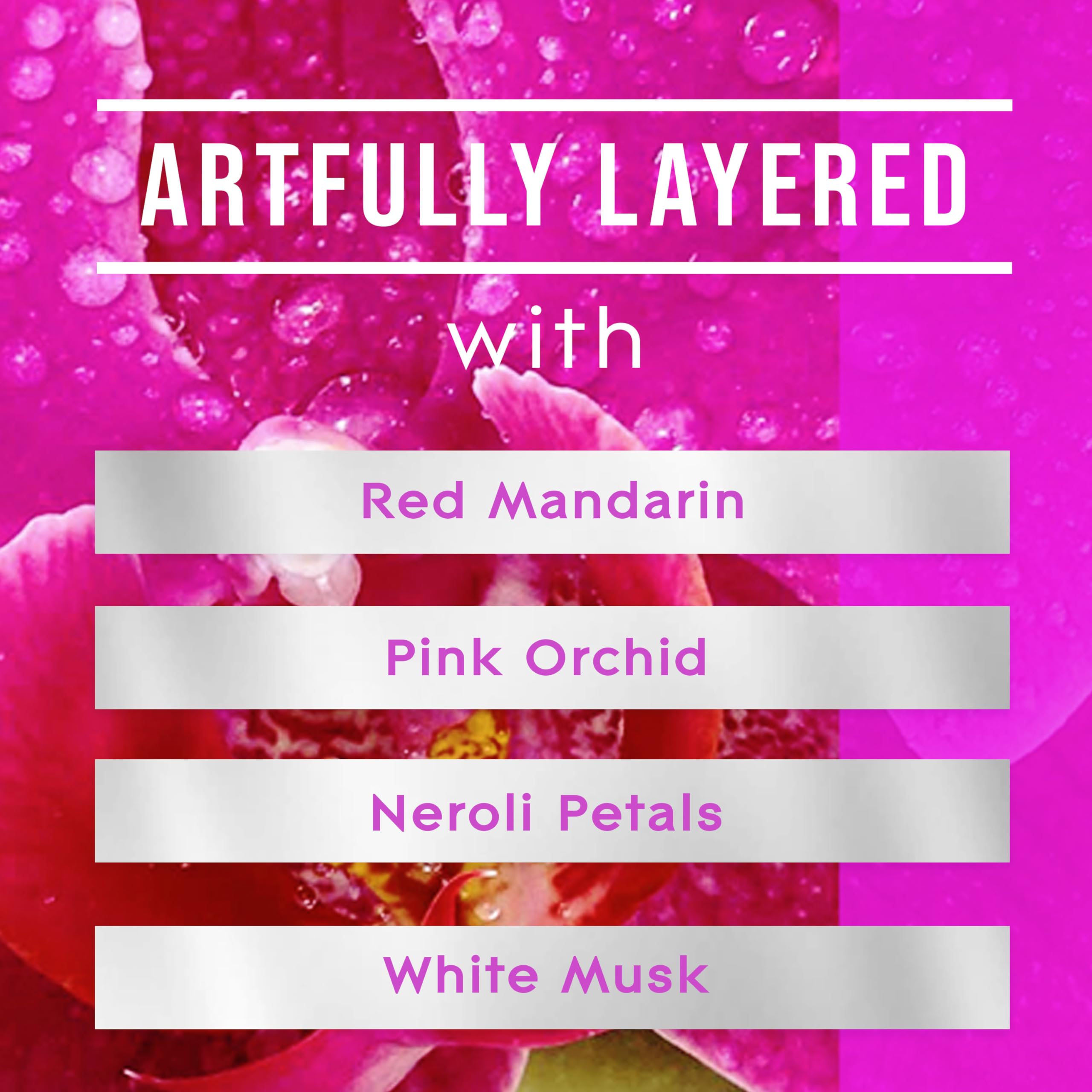 Refill in a Glade PlugIns warmer releasing Orchid & Neroli scent in a living room