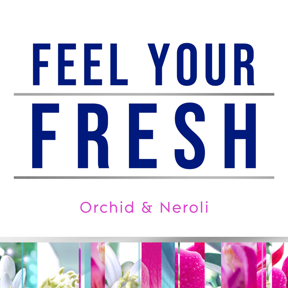 Glade PlugIns Orchid & Neroli packaging box showing a 5-pack refill